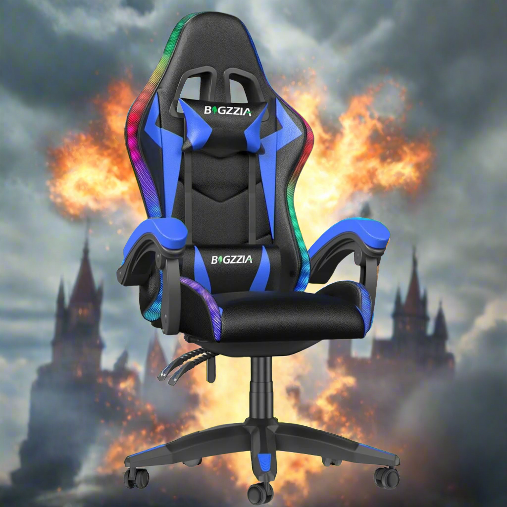 Bigzzia Gaming Chair with LED Lights