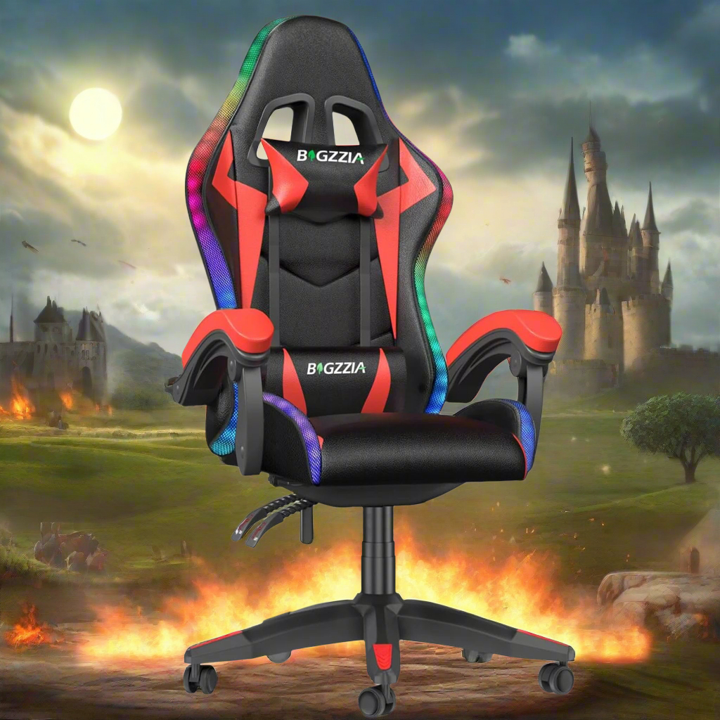 Bigzzia Gaming Chair with LED Lights