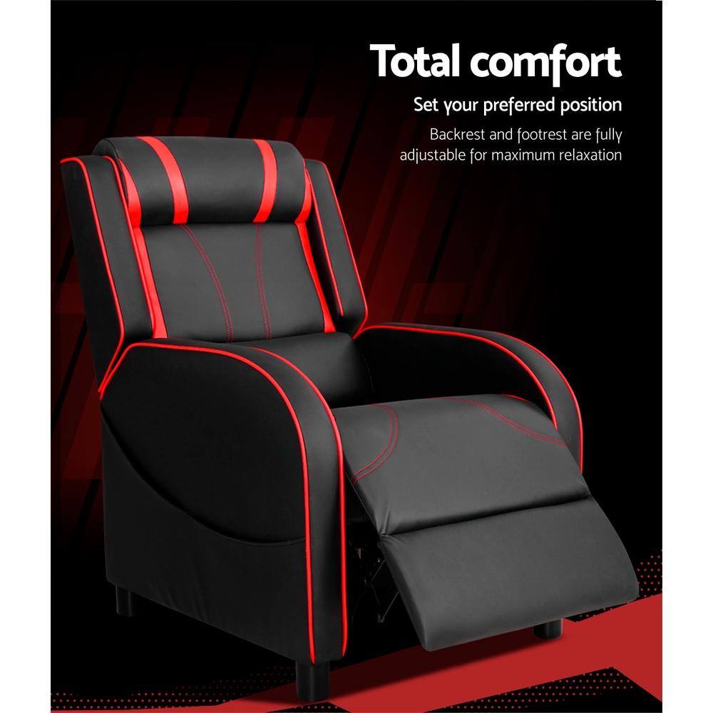 Artiss Recliner Chair Gaming Racing Armchair Lounge Sofa Chairs