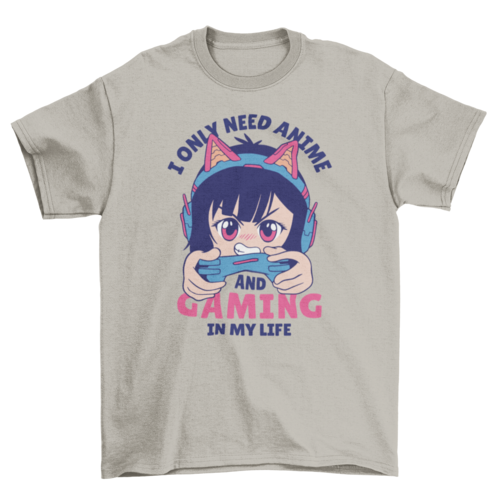 Anime and gaming t-shirt